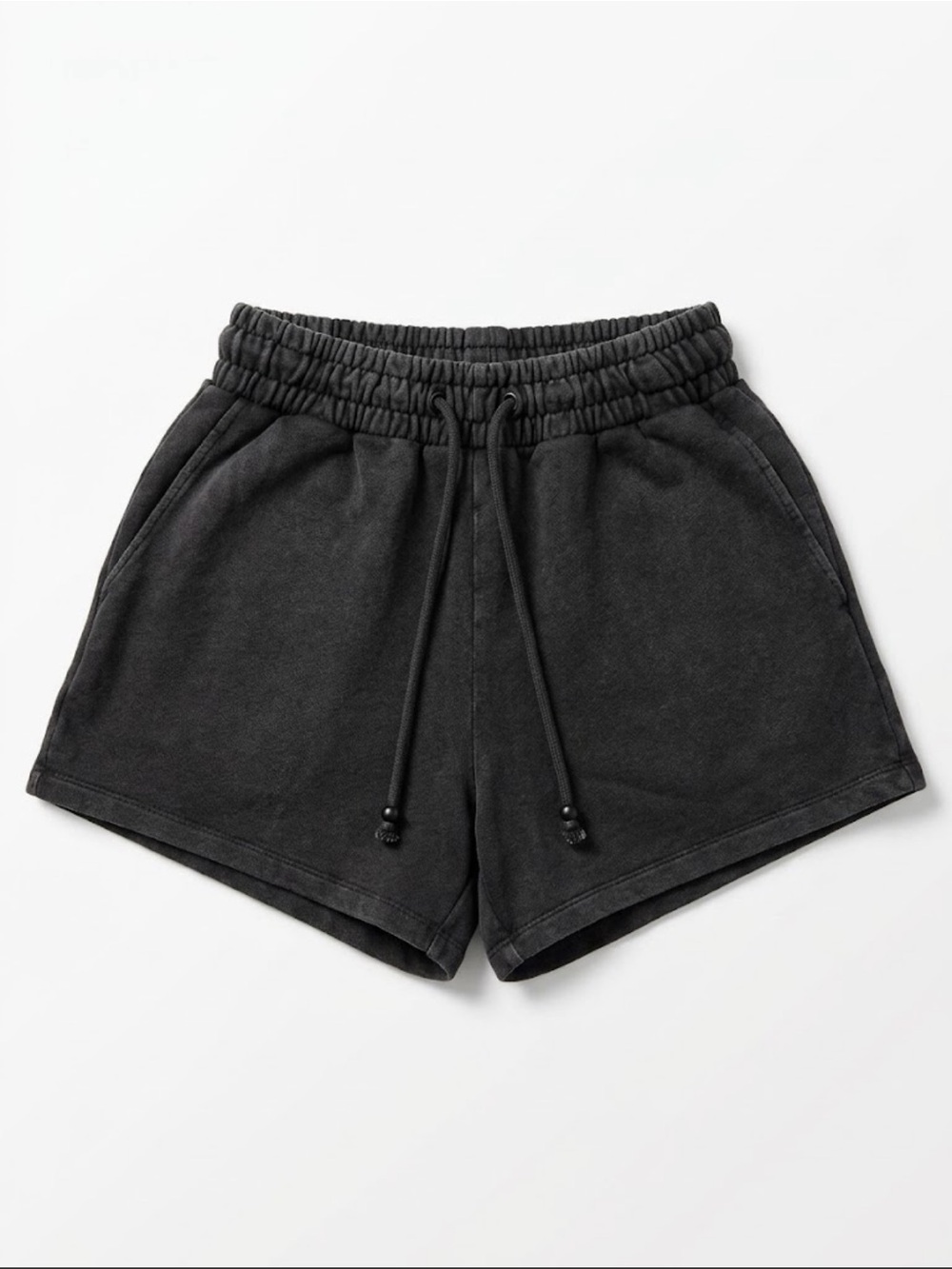 Zara Black Elastic Drawstring Athletic Shorts